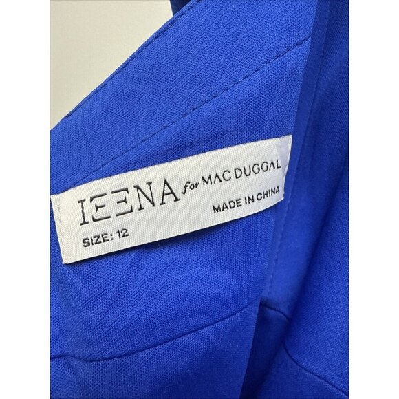 Mac Duggal Size 12 Blue 55691 Rhinestone Strap Satin Mini Cocktail Dress New - Picture 9 of 10